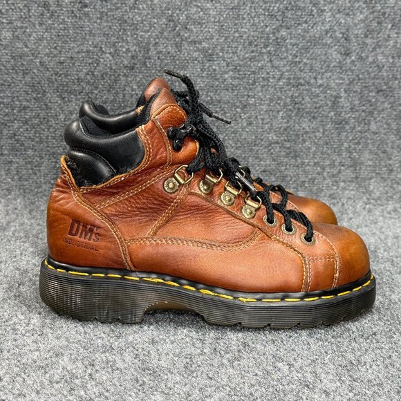 Dr. Martens Teak Safety Boots‎ Made in England  Men\'s 6 Brown Leather Steel Toe main image 10
